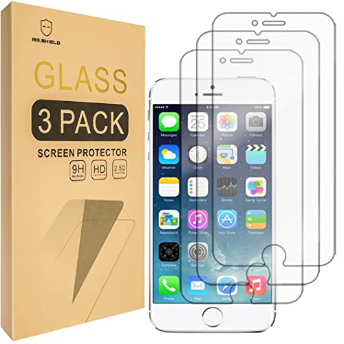 Mr.Shield [3-PACK] Designed For iPhone 8 / iPhone 7 [Tempered Glass] Screen Protector [Japan Glass With 9H Hardness] with Lifetime Replacement