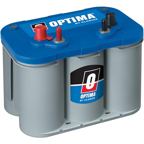 OPTIMA Batteries High Performance D34M BlueTop Dual Purpose Deep Cycle and Starting Sealed AGM Boat and RV Battery, 750 CCA, Dual Terminal, Maintenance Free, Versitile Mounting