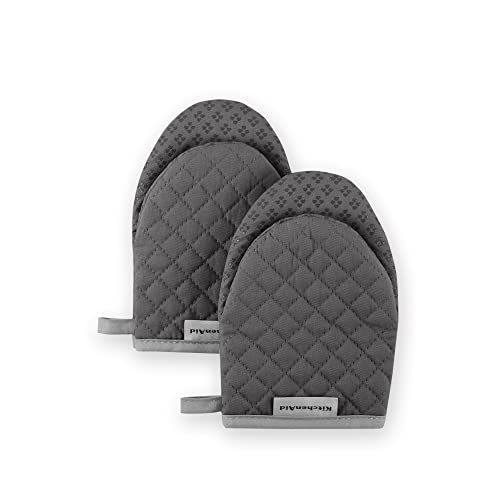 KitchenAid Asteroid Mini Oven Mitt Set, 5.5'x8', Charcoal Grey, 2 Piece