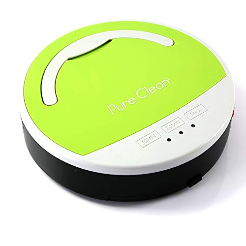 PURE CLEAN Smart Robot Vacuum Sweeper Cleaner, Automatic Multi-Surface Floor Cleaner, Self-Programmed Cleaning Path Navigation, and Built-in Rechargeable Battery, and Wireless Performance - PUCRC15