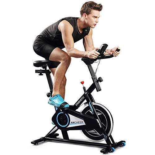 ANCHEER Indoor Cycling Bike, Smooth Quiet Belt Drive Indoor Stationary Exercise Bike (Model: ANCHEER-M6008)