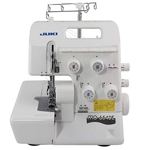 Juki Pearl Line MO-654DE 2/3/4 Thread Serger with BONUS I WANT IT ALL PACKAGE! Includes: 8 Piece Foot Kit, Serger Tote, 8 Thread Cones, 50 Needles, Electronic Workbook, Instructional DVD!