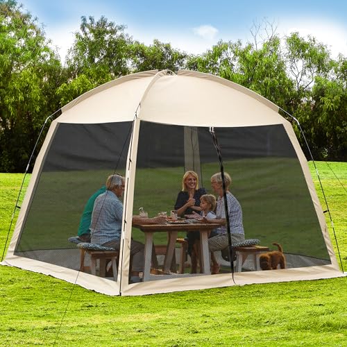 12' X 12' Screen House Room - Camping Screen Tent 8-10 Person&Instant UV Resistant Sun Shelter,Easy to Set up&Mosquito net Tent&Waterproof,Suitable for Family Camping Trip,Backyard,Picnic
