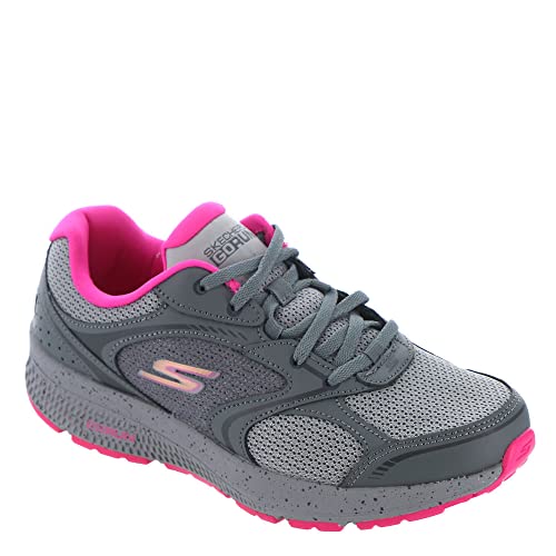 Skechers Womens Go Run Consistent - Vivid Horizon Sneaker, Gray/Pink, 8.5 Wide US