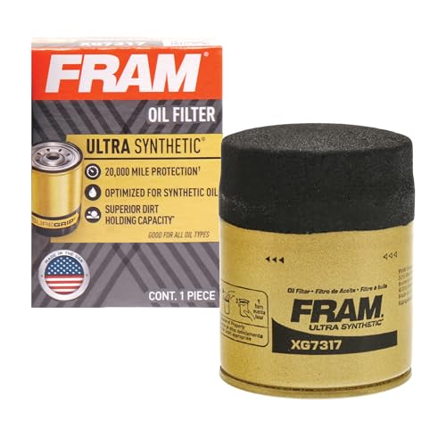 FRAM Ultra Synthetic XG7317 20K Mile Change Automotive Replacement Engine Oil Filter for Synthetic Oil Changes, Premium Vehicle Engine Protection Oil Filter for Select Vehicle Model Years