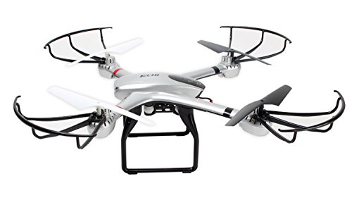 Ionic Drone Quadcopter for GoPro Hero2, Hero3, Hero3+ and Hero4 with 6-axis gyro System, one-Key Return, Headless Mode, Shock Absorption Cradle Head (Silver)