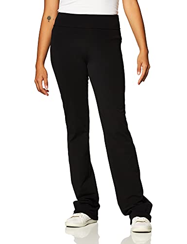 Spalding Women's Slim Fit Yoga Pants | Comfortable Cotton Leggings | Black | Small