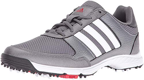 adidas Men's Tech Response Golf Shoe, Iron Metallic/White, 15 M US