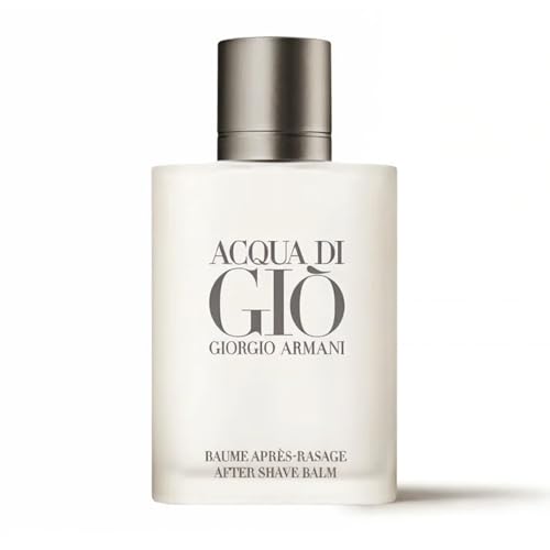 Armani Beauty - Acqua di Gio - After Shave Balm - Cologne for Men - Long Lasting Fragrance with Bergamot notes, Jasmine, White Musks, Patchouli & Cedarwood – 3.4 Fl Oz