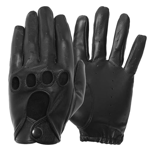 Pratt and Hart Silverstone Our Bestselling Men's Leather Driving Gloves Size M Black