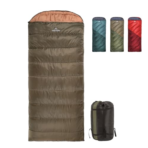 TETON Celsius Regular, 0 Degree Sleeping Bag, All Weather Bag for Adults and Kids Camping Made Easy and Warm Compression Sack Included