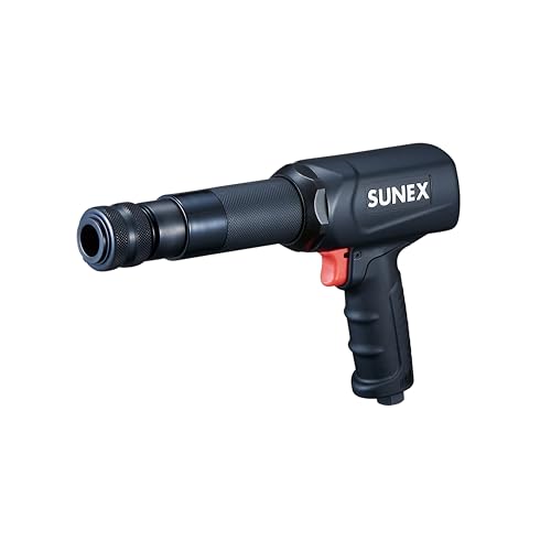 SUNEX Long Barrel Air Hammer, 2,300 blows per minute, 3.75' stroke, .401' universal chuck included