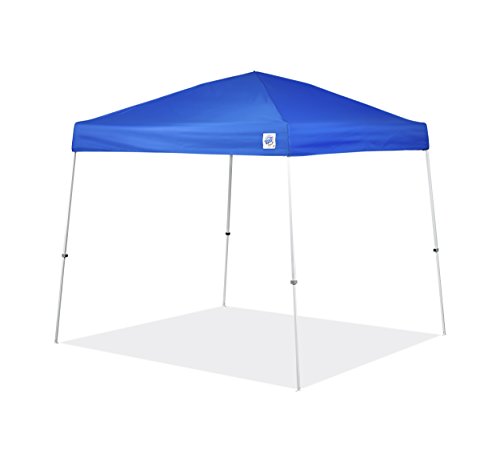 E-Z UP Sierra Instant Shelter Canopy, Angled Leg 12' x 12', Lightweight, White Powder-Coated Steel Frame and Clear Span Ceiling, Royal Blue
