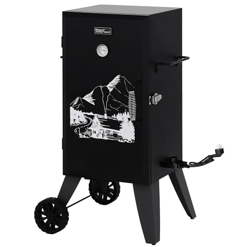 Royal Gourmet SE2805 28-Inch Analog Electric Smoker with 3 Cooking Grates, Outdoor Smoker with Adjustable Temperature Control & 454 Sq. In. Cooking Area for Outdoor Backyard BBQ, Black