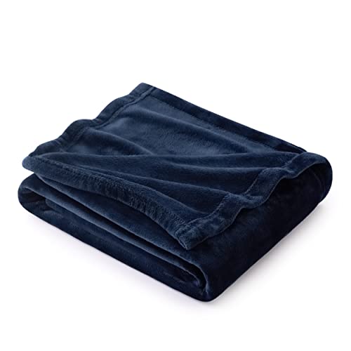 Bedsure GentleSoft Navy Blue Throw Blanket for Couch - 300GSM Soft Cozy Fleece Blankets for Home Decor Gifts, 50x60 Inches