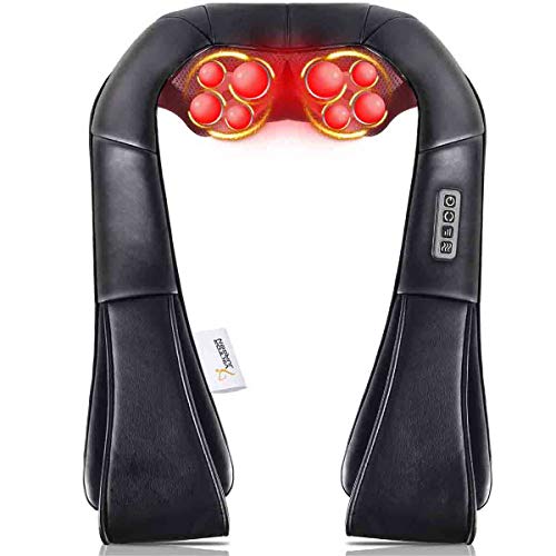 Shiatsu Neck & Back Massager with Heat - Viktor Jurgen Deep Tissue Kneading Sports Recovery Massagers for Neck, Back, Shoulders, Foot - Relaxation Gifts for Him/Her/Women/Men (Massager Belt.)