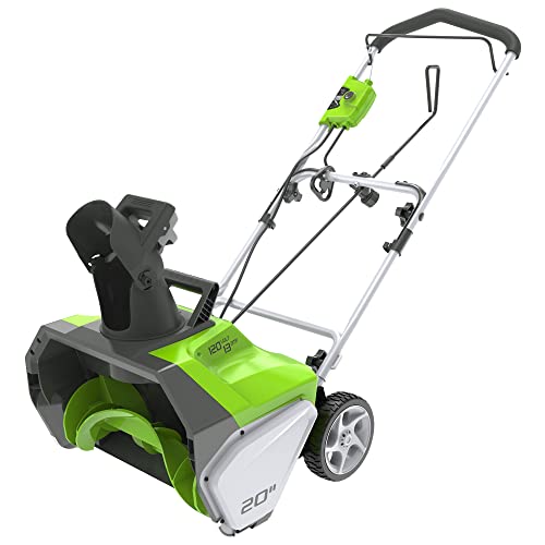 Greenworks 13 Amp 20-Inch Corded Snow Thrower, 2600502