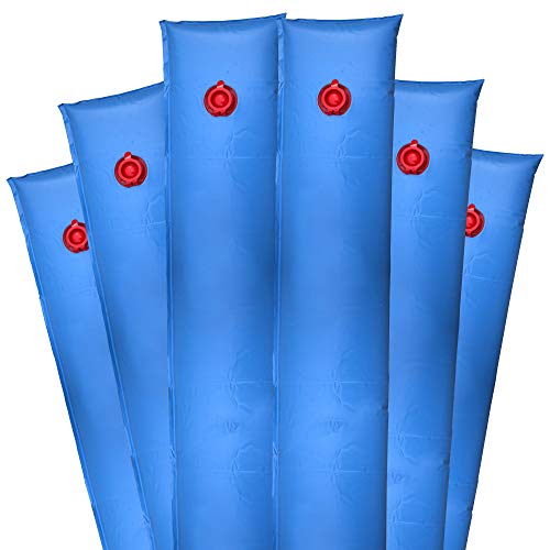 Robelle 8 ft. 6-Pack Heavy Duty Blue Single Chamber Pool Cover Weights, .33 MM Thick Vinyl, Pool Water Bags, Water Tubes