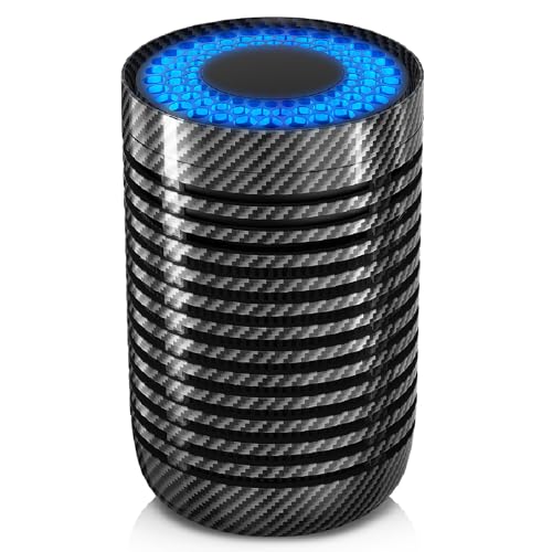QUEENTY Car Air Purifier, Air Purifier for Car with True HEPA Filter, H13 HEPA Filter Clean Air 99.97% of Dust,Portable Car Accessories for Traveling,Vehicle Use(Carbon Fiber)