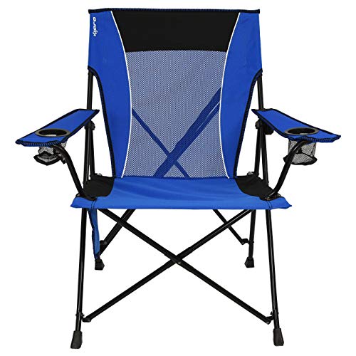 Kijaro Dual Lock Folding Camp Chairs - Versatile for Sports, Outdoors & Lawns - Locks Positions - Maldives Blue