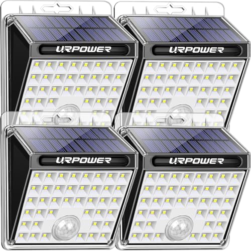 URPOWER Solar Lights Outdoor, 40 LED Motion Sensor Security Lights Solar Flood Lights Waterproof Solar Powered Outdoor Lights for Backyard, Fence, Deck, Patio, Garage (4 Pack)
