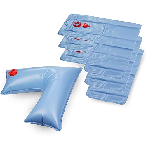 In The Swim V-Shaped Corner Water Tube Winter Pool Cover Weight - Blue 4 Pack