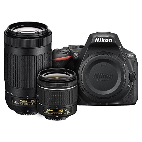 Nikon D5500 Digital Camera Kit with 18-55mm and 70-300mm - Black