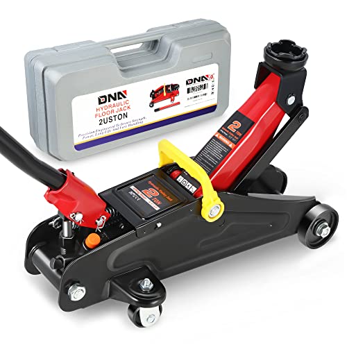 DNA MOTORING TOOLS-00234 Low Profile Hydraulic Trolley Service/Floor Jack, 2 Ton (4000 lbs) Capacity, Lifting Range 5.1'-13', Black
