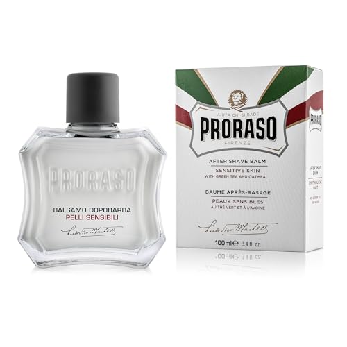 Proraso After Shave Balm for Men, Sensitive Skin Moisturizer with Oatmeal and Green Tea, 3.4 Fl Oz (Pack of 1)
