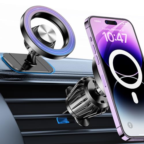 Kaistyle for Magsafe Car Mount【20 Strong Magnets】 Magnetic Phone Holder for Car Phone Holder Mount Dash Cell Phone Holders for Your Car Accessories for Women Men for iPhone 17 Pro Max 16 15 14 13 12