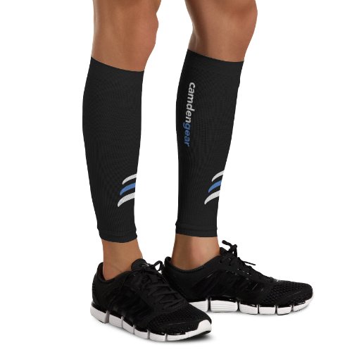 Camden Gear Calf Compression Sleeve by Helps Shin Splints. Leg Socks for Men and Women - Large