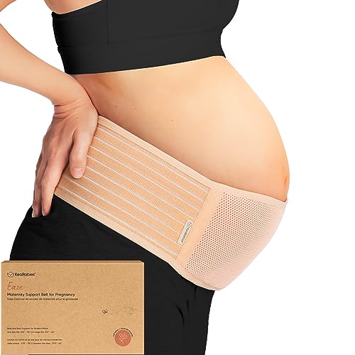 KeaBabies Maternity Belly Bands for Pregnant Women - Soft & Breathable Pregnancy Belly Support Band, Adjustable Maternity Belt for Back, Pelvic Support, Comfortable, Easy to Use (Classic Ivory, M/L)