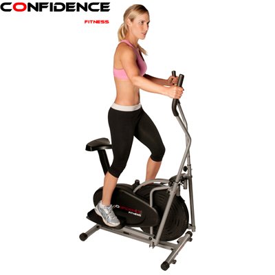 Confidence Fitness 2-in-1 Elliptical Trainer with Seat