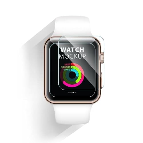 iXCC 38mm Apple Watch Screen Protector 0.3mm [2 Pack] Tempered Glass Screen Protector, Anti-Bubbles, Scratch Resistant [Only Covers The Flat Area]