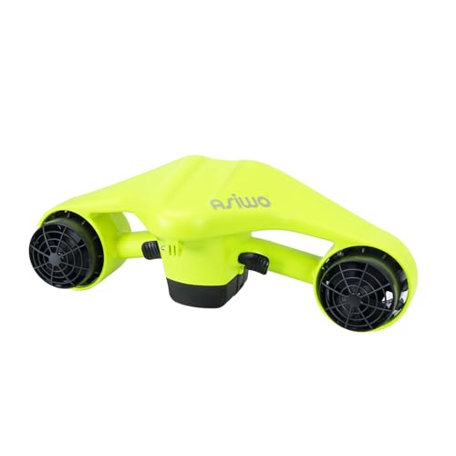 Asiwo Underwater Scooter, Sea Scooter Dual Motors with Action Camera Mount for Kids/Adults, Water Scooter 40M Waterproof for Scuba Diving Snorkeling Pool Sea Adventures (Green)