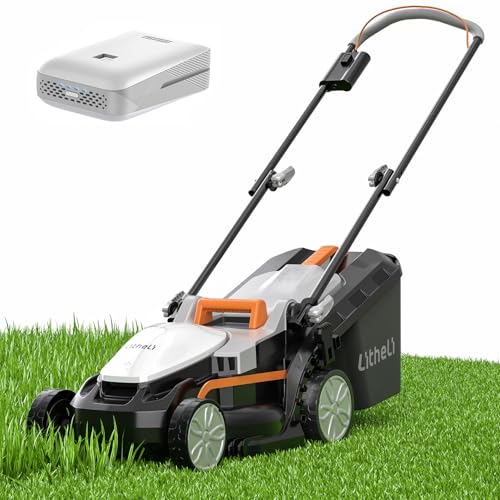 Litheli Cordless Lawn Mower 13 Inch, U20 Handy+ 20V Electric Lawn Mowers for Garden, Yard and Farm, 5 Heights Adjustment, Light Weight,4.0Ah Portable Battery Included