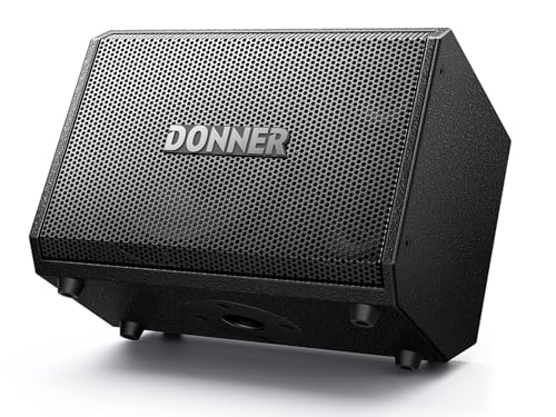 Donner MT-1 Portable PA System, 300W Wireless BT Speaker Sound Amplifier, 4-6h Outdoor Use, with Two 2.5' Trebles, 8' Woofer, Support TRS 6.35/USB/AUX/Mic Inputs