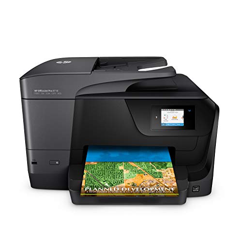 HP OfficeJet Pro 8710 All-in-One Wireless Color Printer, HP Instant Ink or Amazon Dash replenishment ready (M9L66A), Black