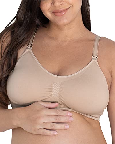 Kindred Bravely Sublime Seamless Nursing Bra | Wireless Maternity & Postpartum Bra | Premium Nursing Bras (Beige, X-Large)