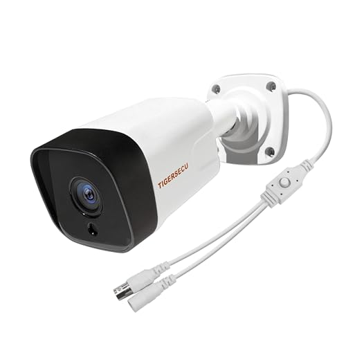 TIGERSECU 5MP Metal Long Range Security Camera for DVR, Weatherproof for Indoor/Outdoor Use, Hybrid 4-in-1 with OSD Switch, for TVI, CVI, AHD, CVBS DVR (Power Supply and Coaxial Cable Sold Separately)