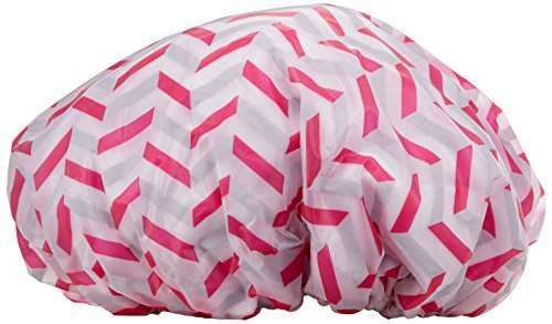 blowpro Waterproof Shower Cap – Anti Humidity, Mold Resistant & Breathable – Terry Cotton Lined Bath Hat Turban – Elastic Band, Adjustable – One Size - Color And Pattern May Vary