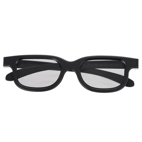 MECCANIXITY Polarized 3D Viewing Glasses, Passive Circular 3D Glasses for Anaglyph Movie Cinema Game TV Photo Projector Black