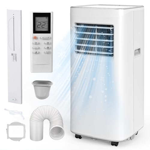 Coolblus Portable Air Conditioner,8500 BTU Portable ac units up to 360 Sq.Ft,Portable ac units for Homeowner,Renter,family White