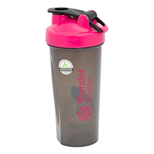 BlenderBottle Shaker Bottle, 28oz - BlenderBall Wisk Mixer Ball - Blend Protein Powder, Sport Drinks, Shakes, Smoothies & More - Pink