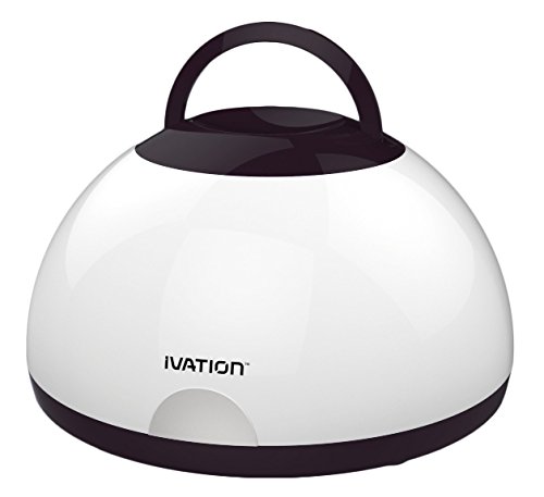 Ivation Super-Bright 10-LED Dimmable Rechargeable Lantern Light/Table Lamp with Hanging Hook - Black