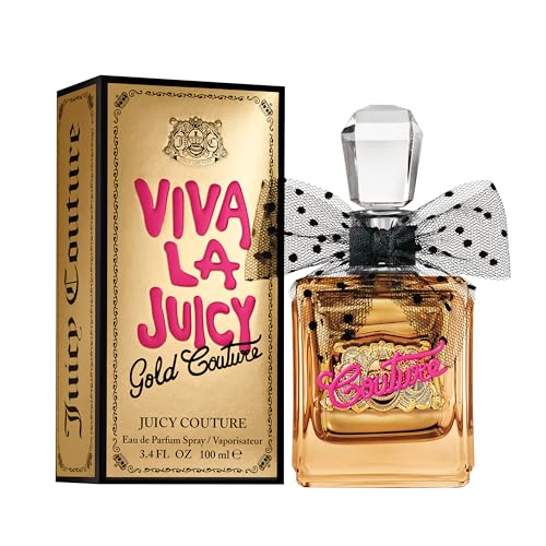 Juicy Couture Viva La Juicy Gold Eau De Parfum, Women's Perfume with Notes of Luscious Berry, Jasmine Sambac & Vanilla Cream - Fruity & Sweet, EDP Spray, 3.4 fl oz