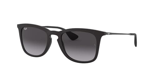 Ray-Ban Unisex RB4221 Square Sunglasses, Rubber Black/Light Grey Gradient Dark Grey, 50 mm