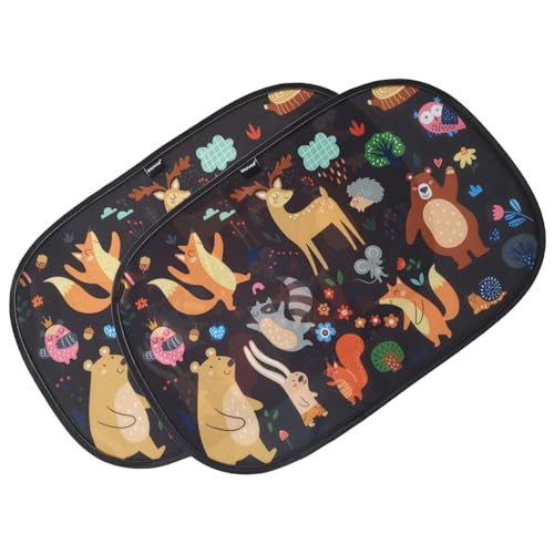 Enovoe Car Window Shades for Baby (4 Pack) - 21'x14' - Sun Shade Blocker, Cling - Glare Shield and UV Rays Protection for Your Child - Side Window Screens for SUV- Mesh Window Shades for car Baby