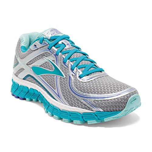 Brooks Women's Adrenaline GTS 16 Silver/Bluebird/Blue Tint Size 8.5