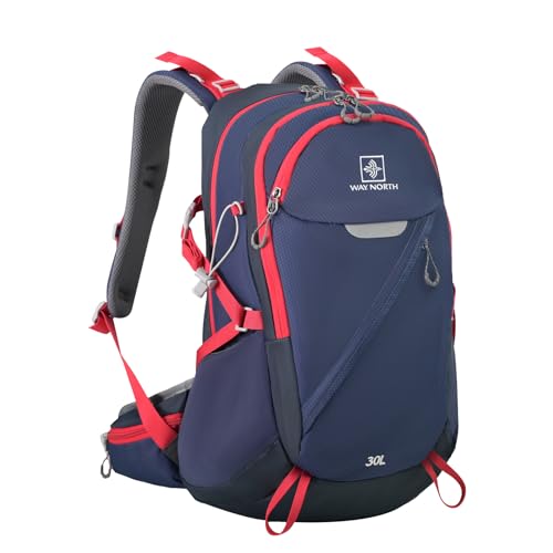 SUMSEEK 30L Hiking Backpack Lightweight Waterproof and Durable Backpack with Ventilated Sweat-Wicking Internal Frame Daypack for Men and Women Camping Travel and Outdoor Adventures